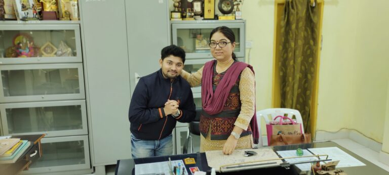 Dr. Satyajit Debnath with Prof. Dr.Mandavi Singh( Vice-Chancellor of Bhatkhande Sanskriti Vishwavidyalaya in Lucknow)