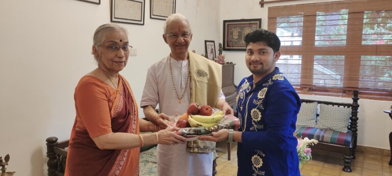 Dr. Satyajit Debnath with Padma Bhushan V.P. Dhananjay and Padma Bhusahan Shanta Dhananjay