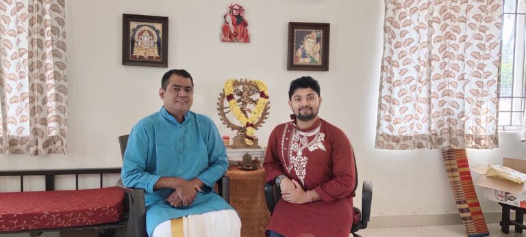 Dr. Satyajit Debnath with Guru Chinnamannur J Krishnakumar