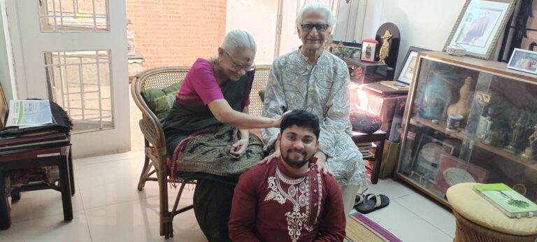 Dr. Satyajit Debnath with Padma Bhushan Guru CV Chandrasekhar and Jaya Chandrashekhar